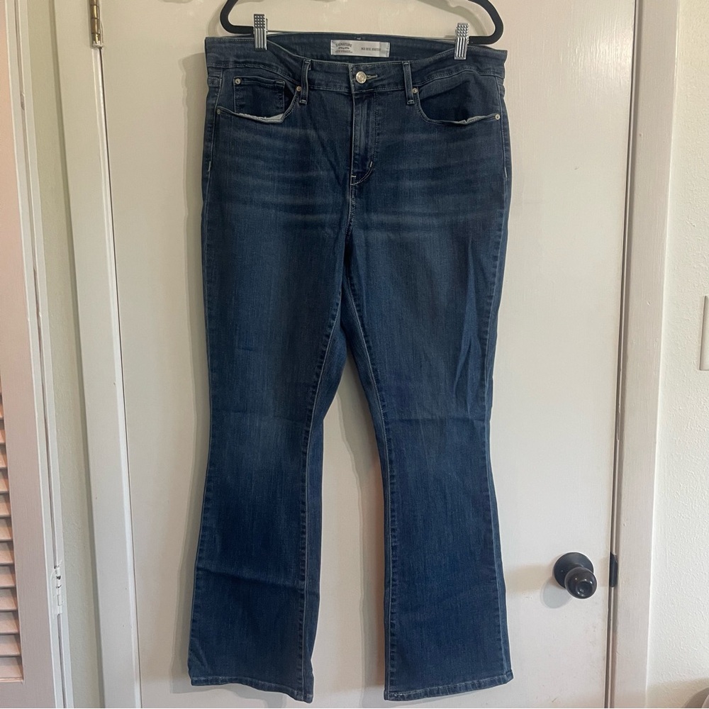 Signature by Levi Strauss Mid Rise Bootcut Jeans - Blue Size 16 M